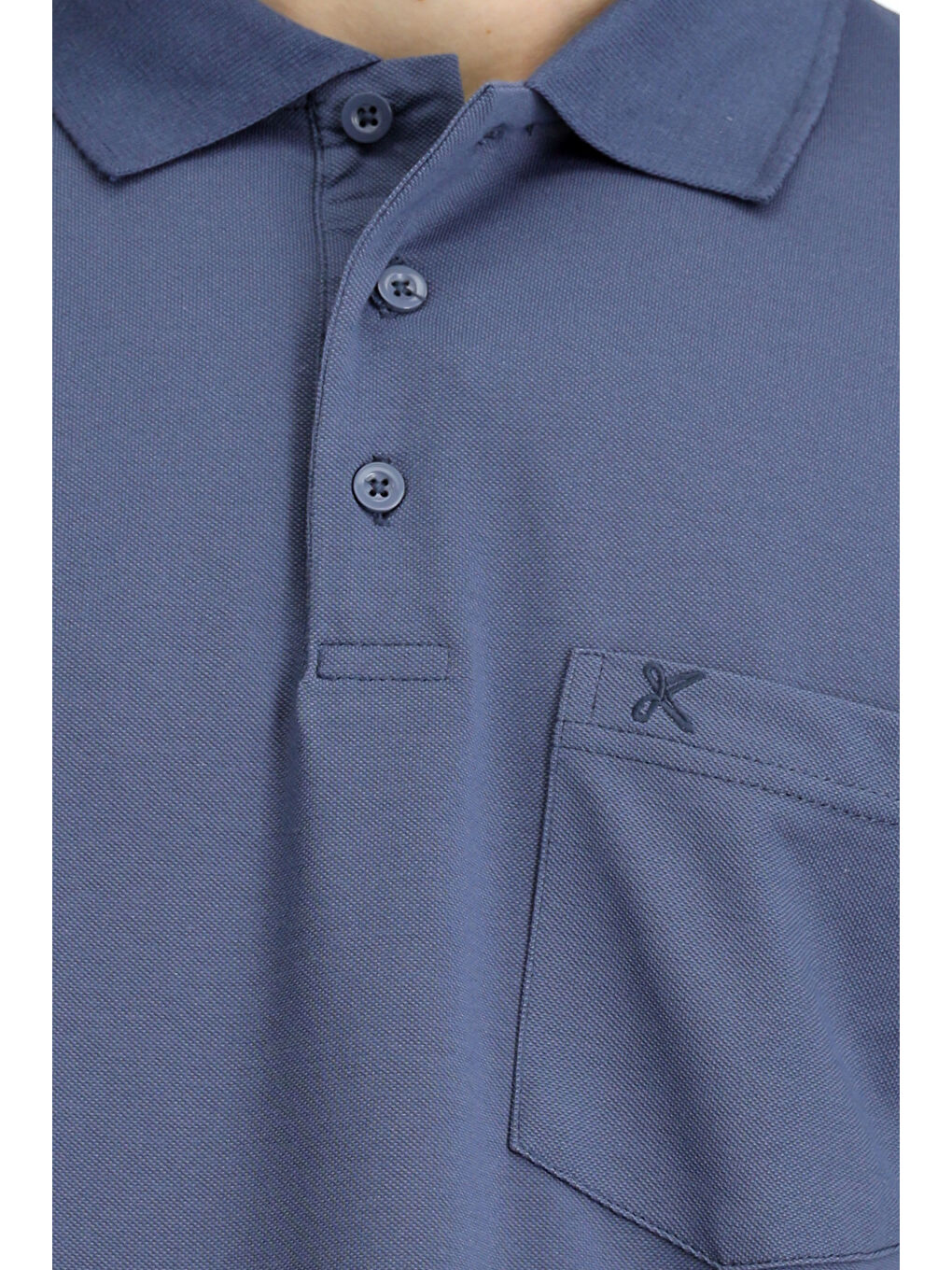 İndigo Regular Fit Pamuklu Nakışlı Cepli Polo Yaka Tişört-4