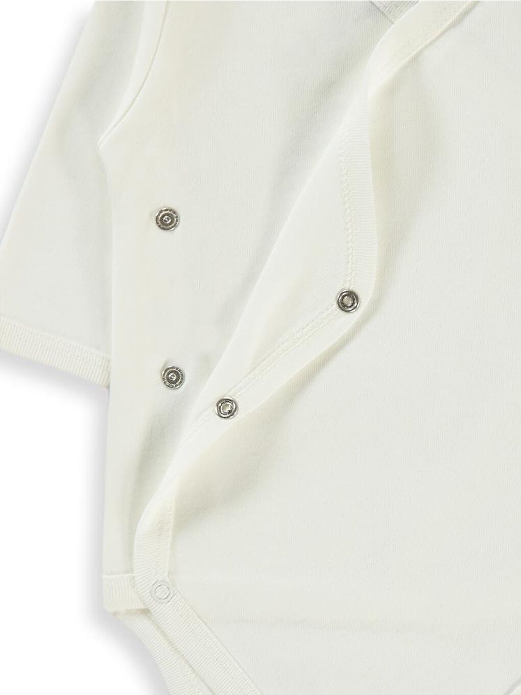 Baby Renkli Kumaş 1-6 Ay Unisex Zıbın Badi - Ekru 6-9 Ay-1