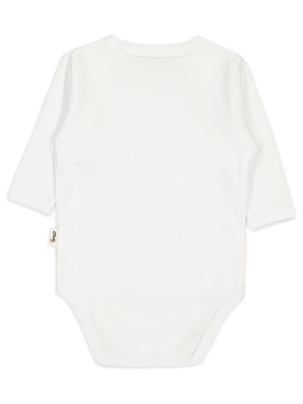 Baby Renkli Kumaş 1-6 Ay Unisex Zıbın Badi - Ekru 6-9 Ay-2