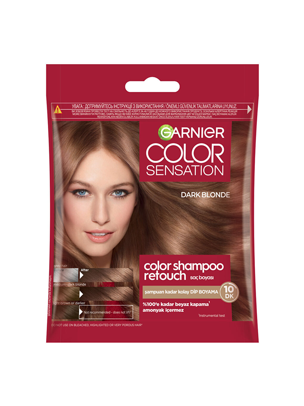 Color Shampoo Retouch Şampuan Kolaylığında Dip Boyası, Koyu Sarı 6.0