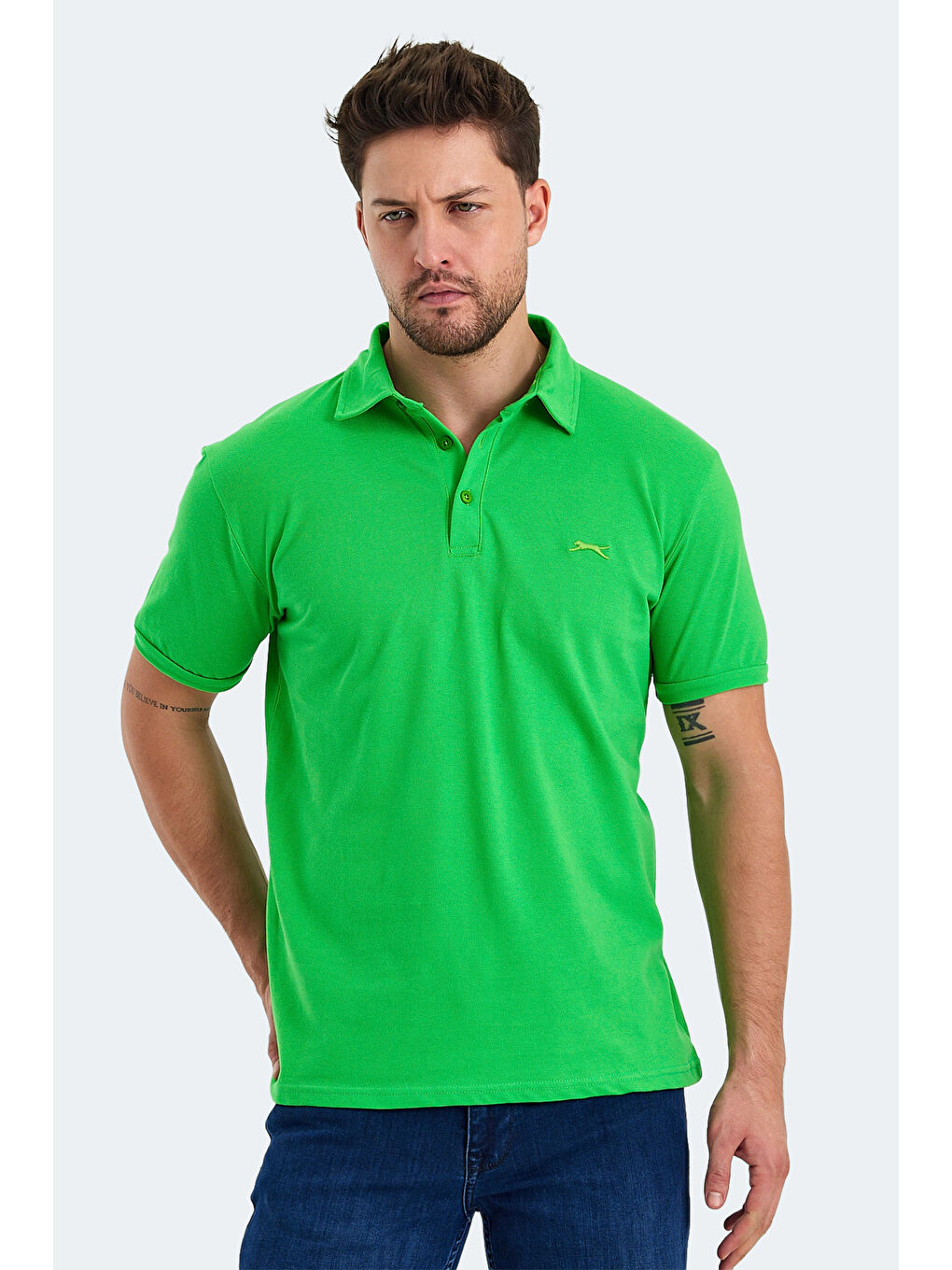 Yeşil KLASSE Erkek %100 Pamuk Tişört-3