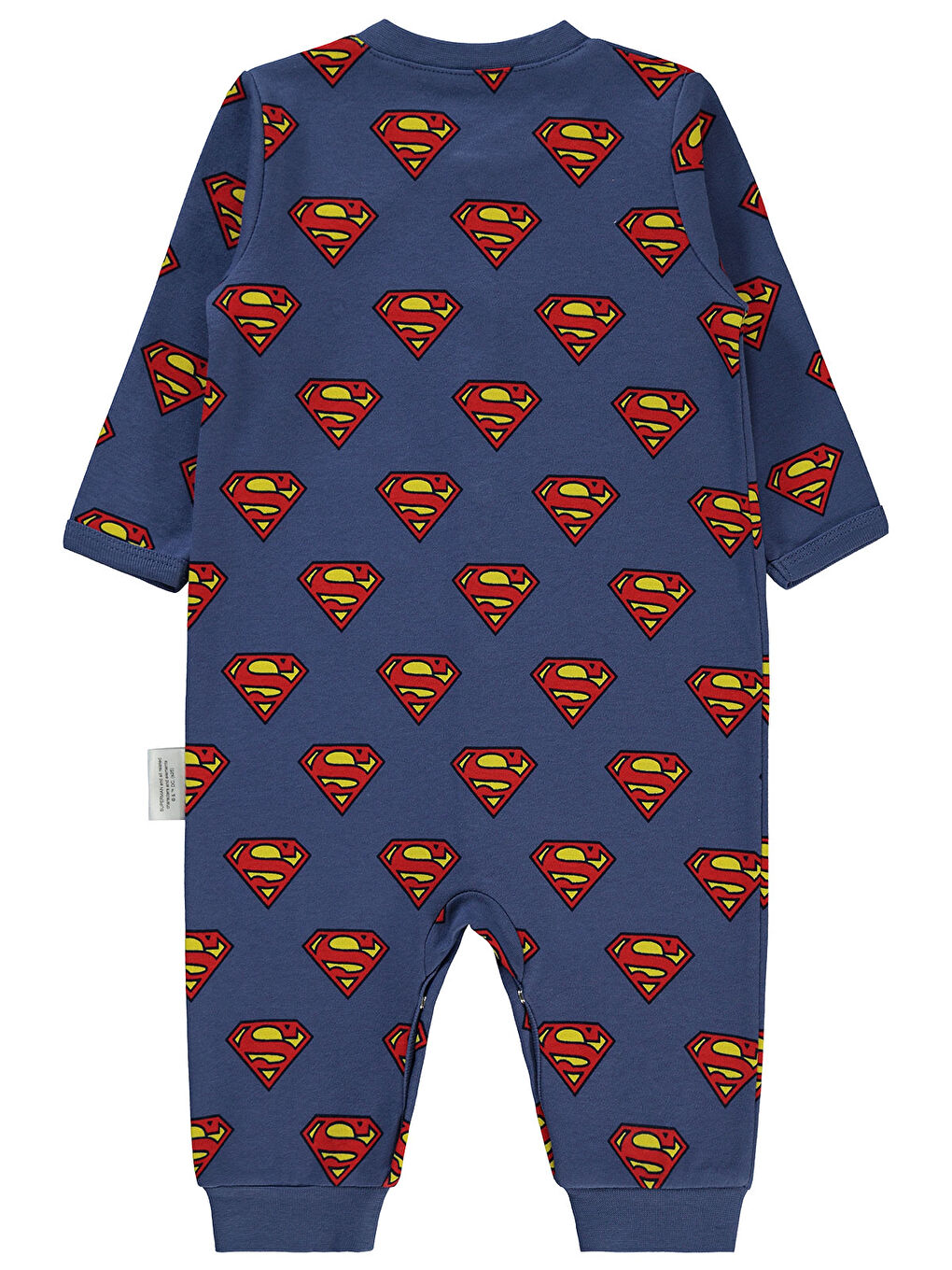Superman Erkek Bebek Patiksiz Tulum 6-18 Ay İndigo-2
