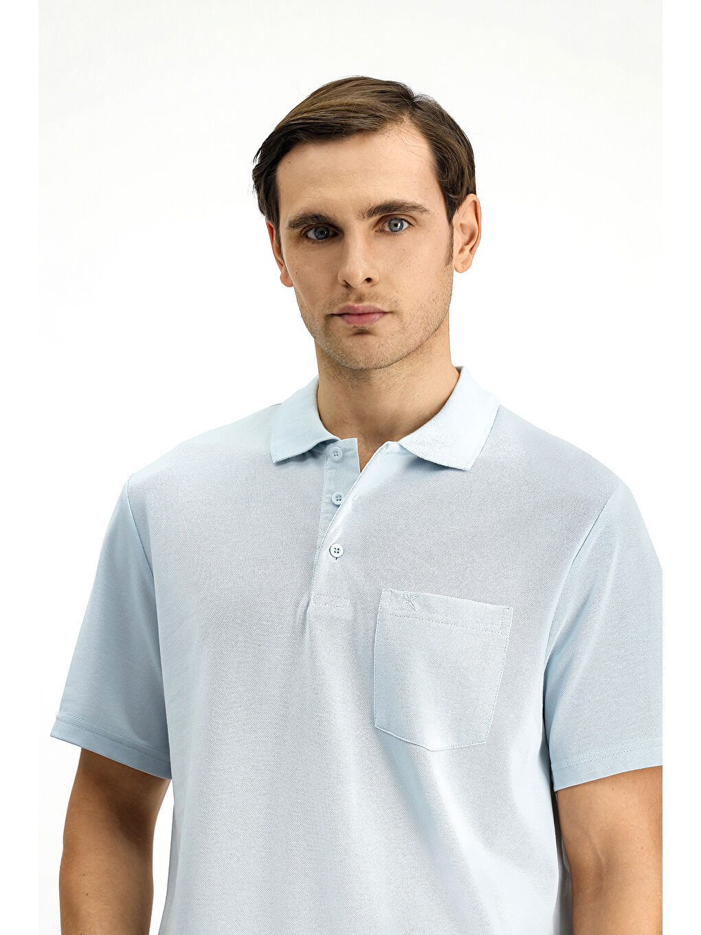 Mavi Regular Fit Pamuklu Nakışlı Polo Yaka Tişört-3