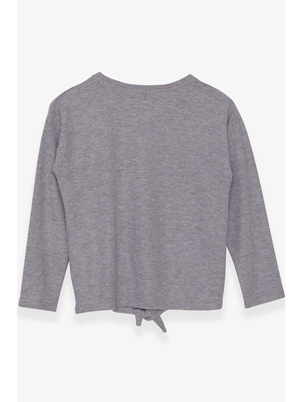 Kız Çocuk Triko Önü Bağcıklı Gri (11 Yaş)-1