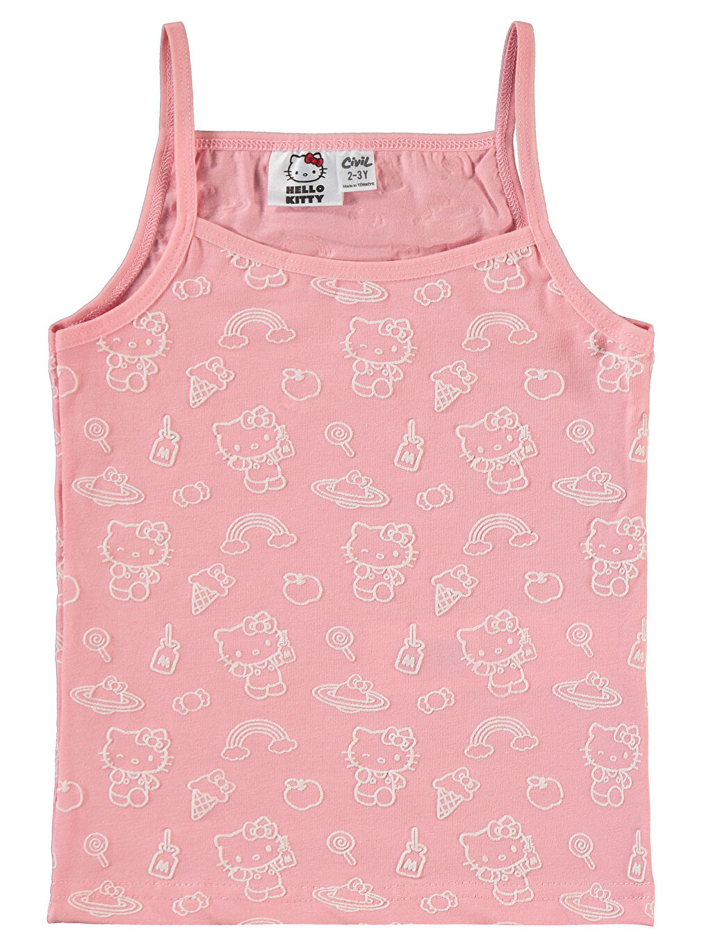 Hello Kitty Kız Çocuk 2'li Atlet Set 2-10 Yaş Pembe-1