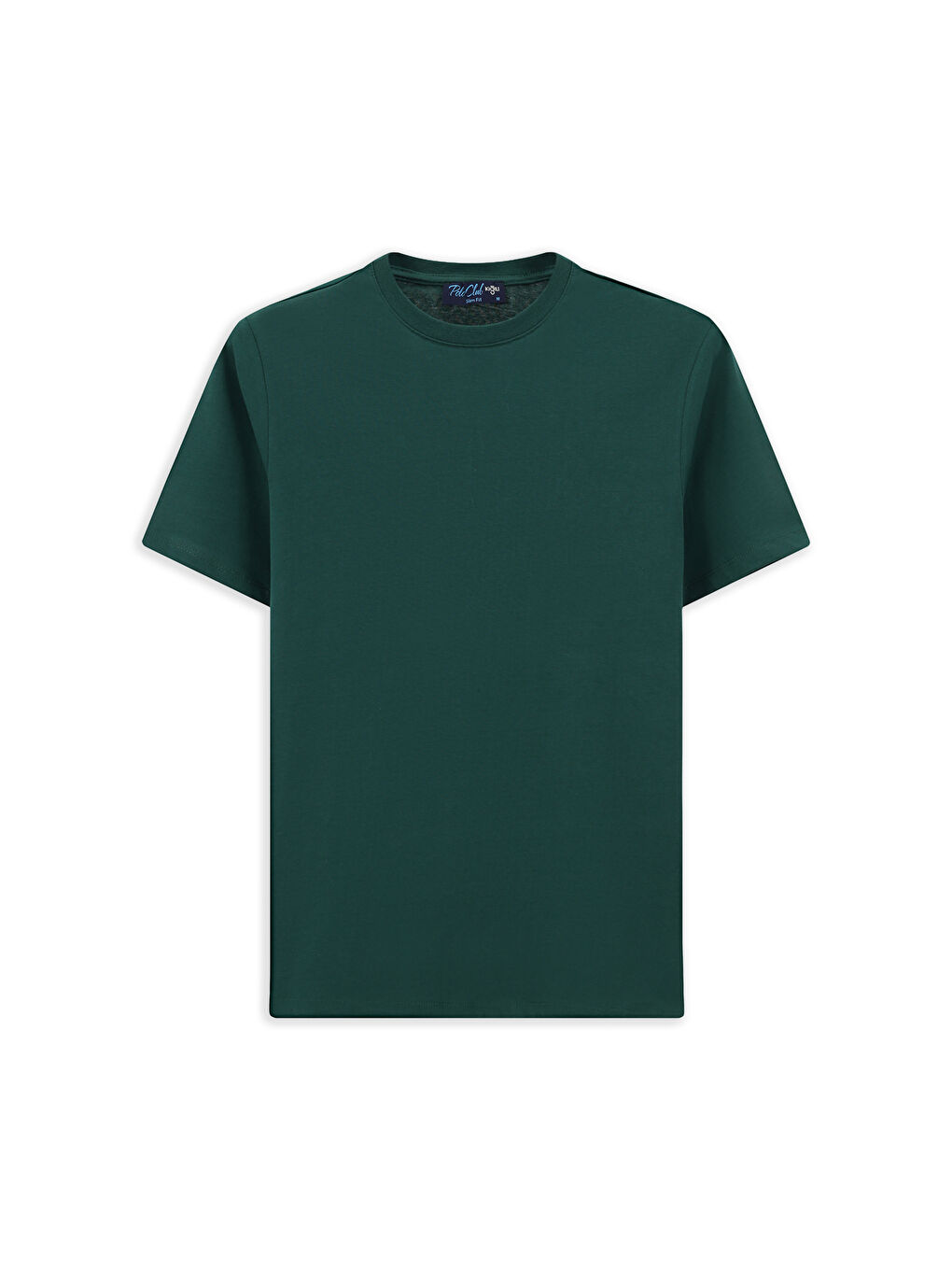 Yeşil Bisiklet Yaka Slim Fit Dar Kesim Süprem Pamuk %100 Pamuk Tişört-5