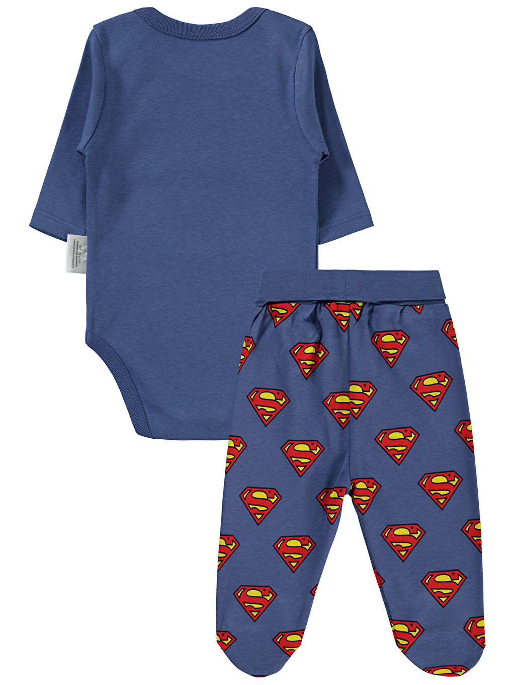 Süperman Erkek Bebek Takım 1-6 Ay İndigo-1