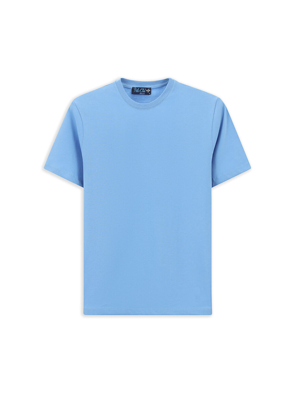 Mavi Bisiklet Yaka Slim Fit Dar Kesim Süprem Pamuk %100 Pamuk Tişört-5