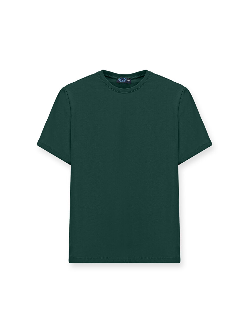 Yeşil Bisiklet Yaka Regular Fit Süprem Pamuk %100 Pamuk Tişört-4