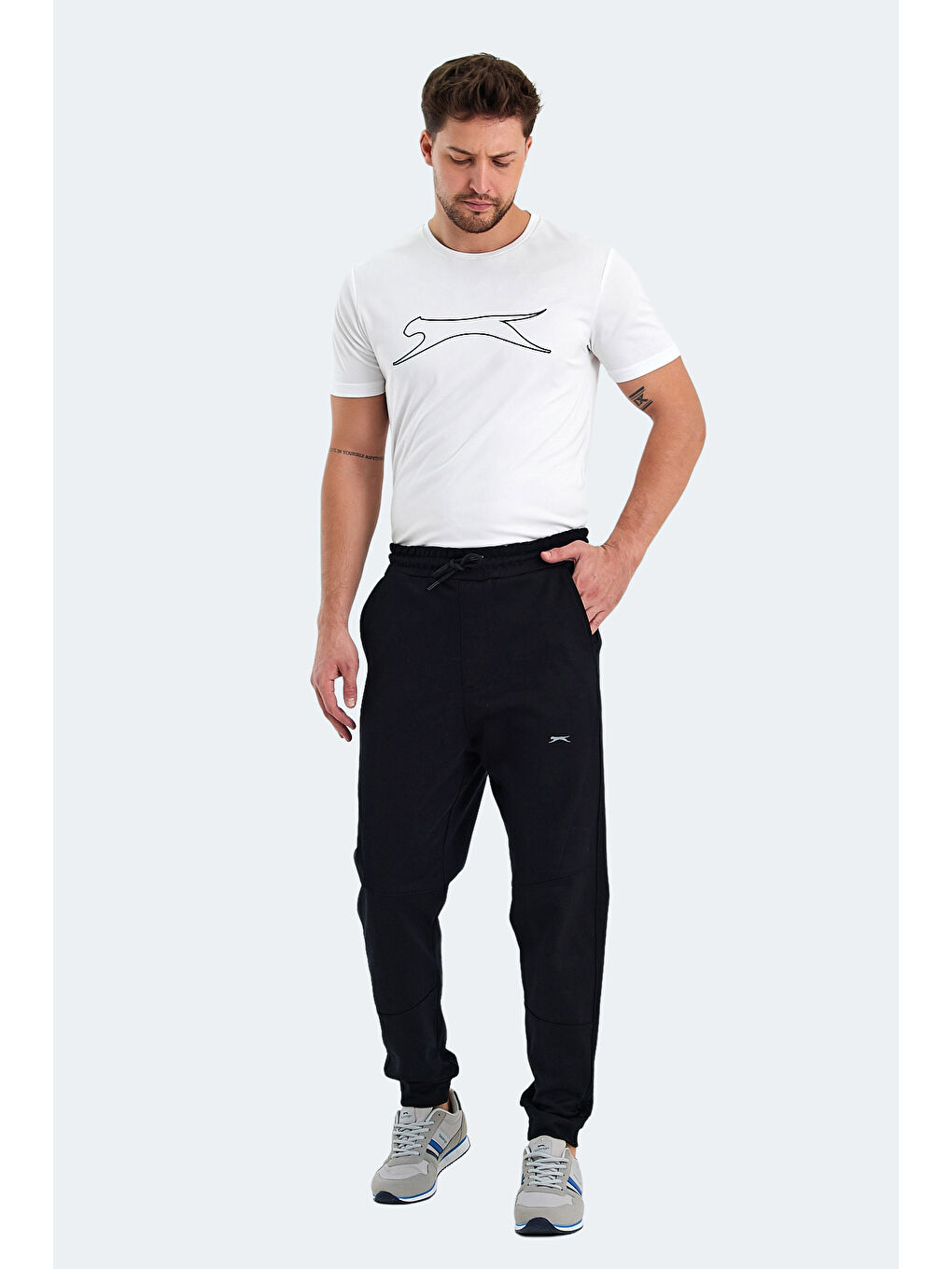 NADAB  Erkek %100 Pamuk Jogger Eşofman Altı Siyah-5