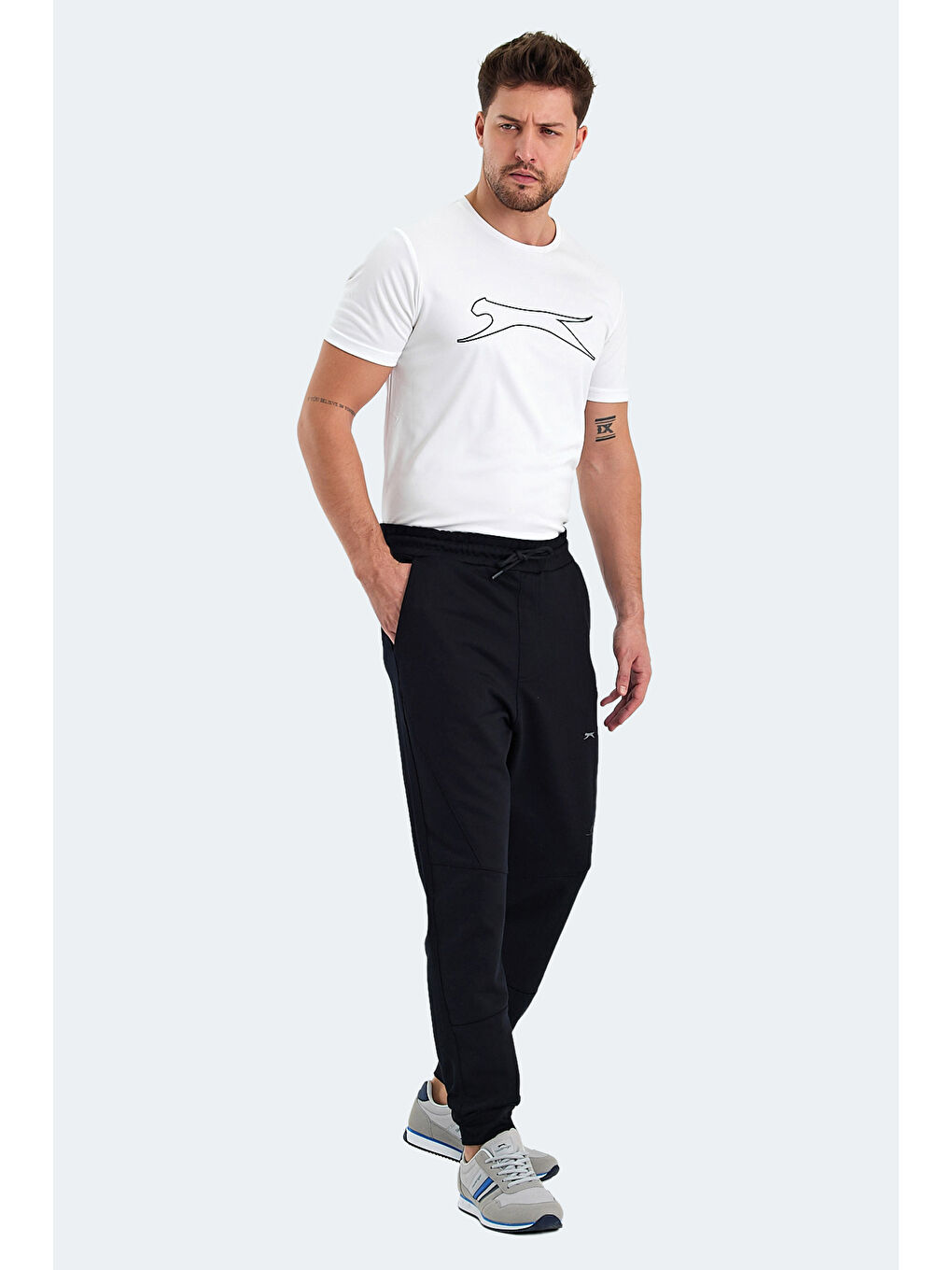 NADAB  Erkek %100 Pamuk Jogger Eşofman Altı Siyah-6