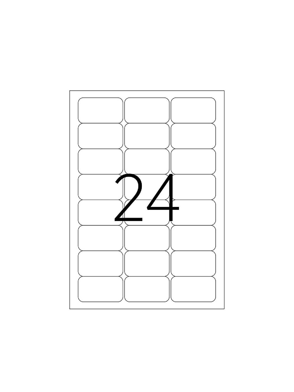 Tanex TW-2024 64x34 mm Laser Etiket 100 Adet - 1