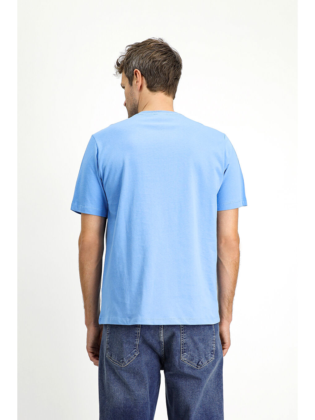 Mavi Bisiklet Yaka Regular Fit Süprem Pamuk %100 Pamuk Tişört-3