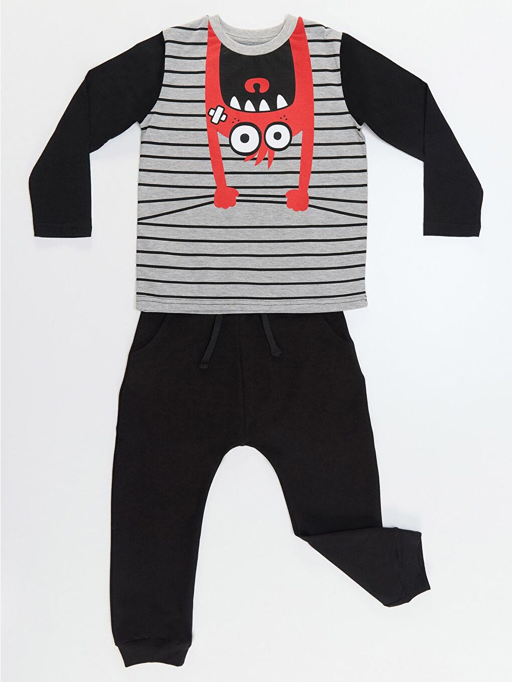 Denokids Karışık Sarkan Canavar Erkek Çocuk T-shirt Pantolon Takım - 2