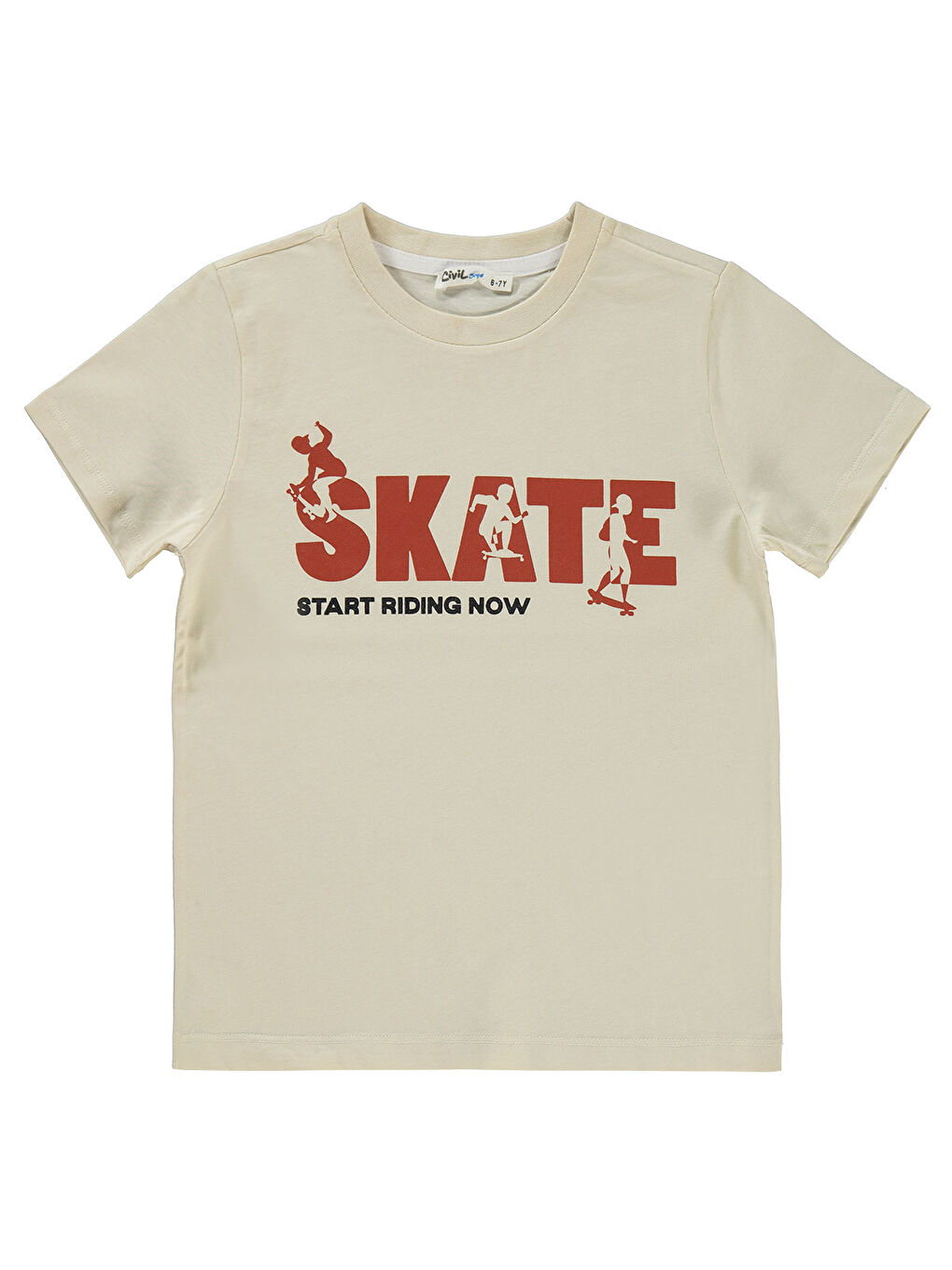 Turuncu Boys Erkek Çocuk Tişörtlü Gömlek 6-9 Yaş Koyu Bakır-3