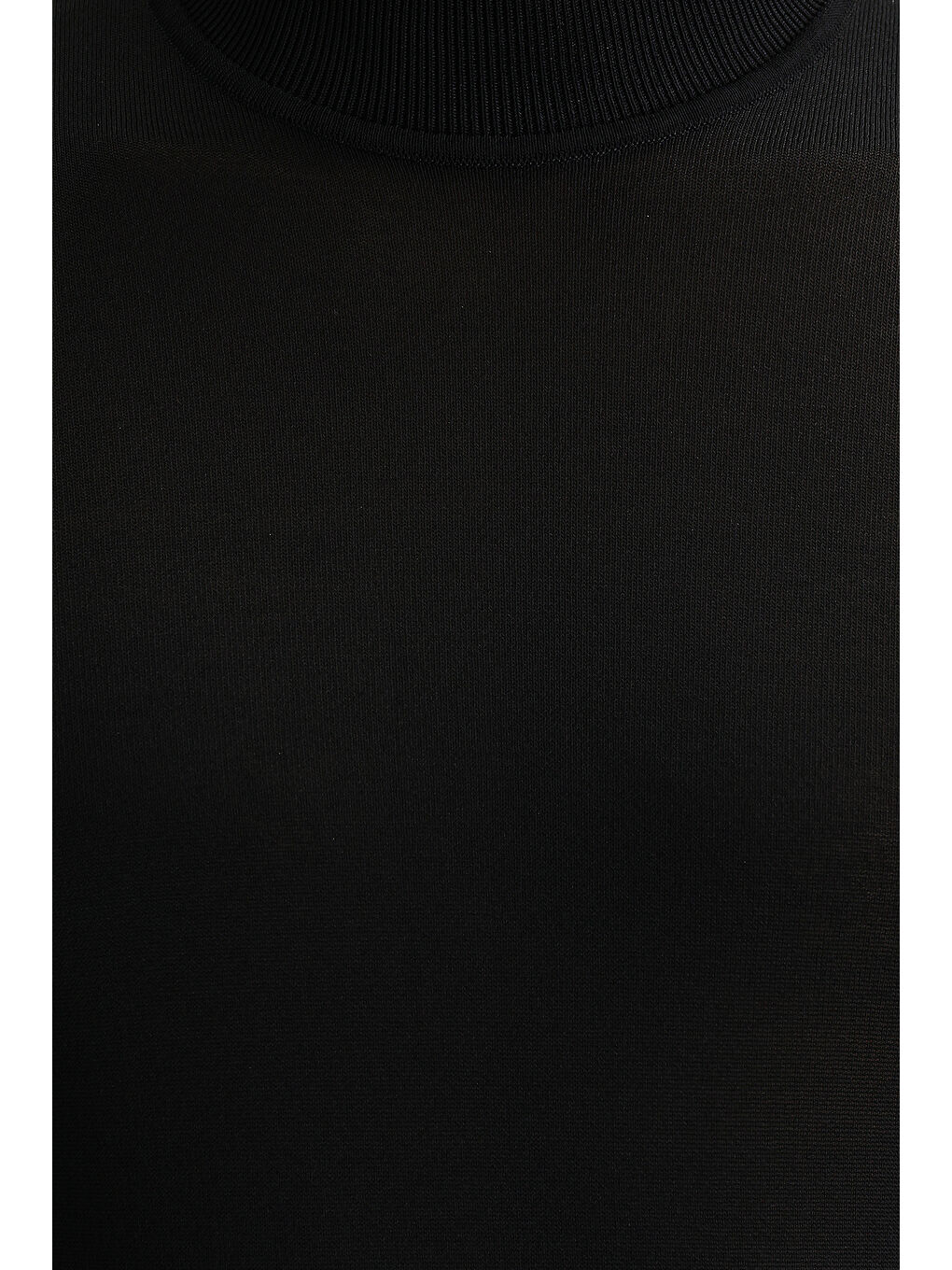 Siyah Bato Yaka Slim Fit Dar Kesim Triko Kazak-3