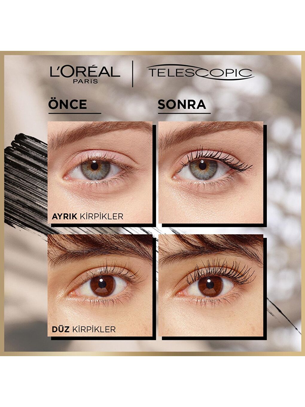 L'Oreal Paris Siyah Telescopic Maskara - Siyah - 1