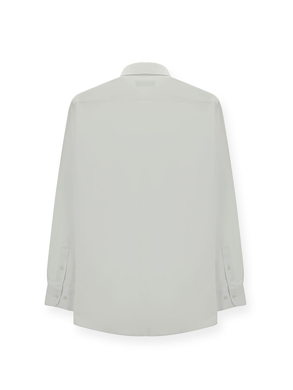 Beyaz Uzun Kol Regular Fit Düğmeli Yaka Oxford Pamuklu Kolay Ütülenebilir Büyük Beden Gömlek-6