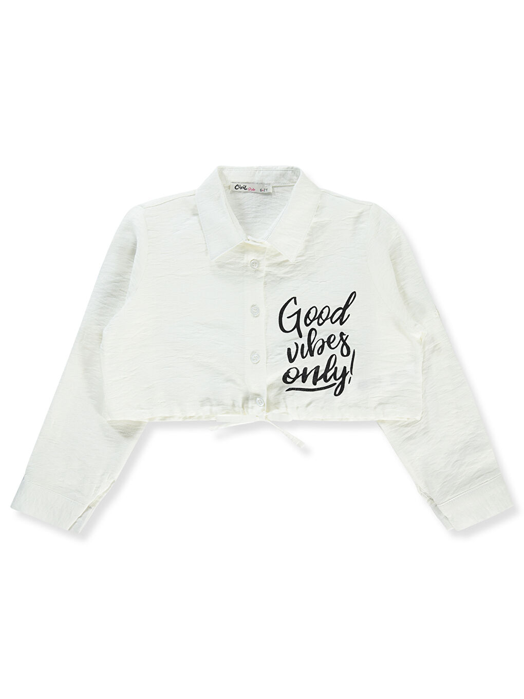 Girls Kız Çocuk Gömlek 6-9 Yaş Beyaz