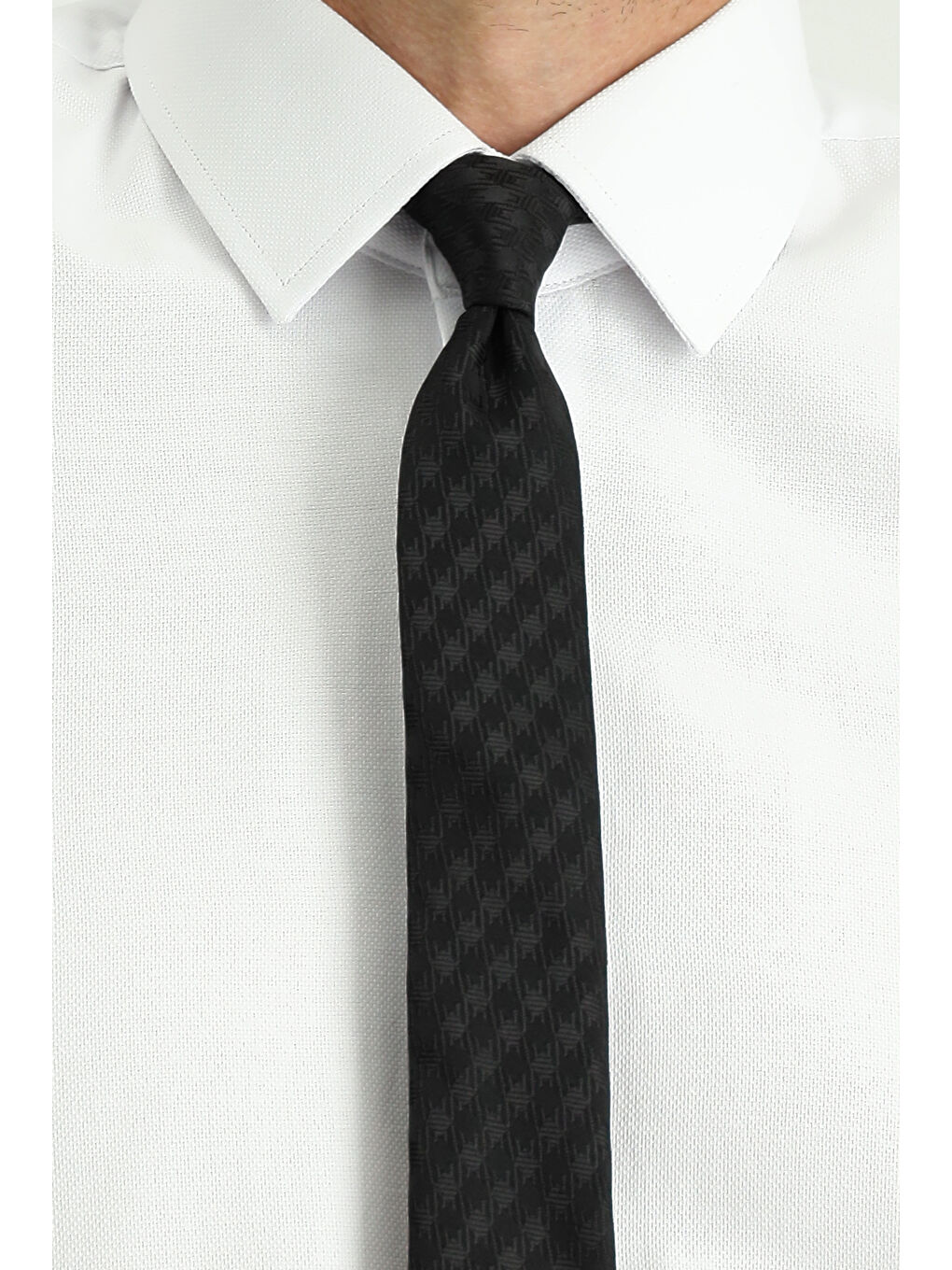 Beyaz Uzun Kol Slim Fit Klasik Yaka Oxford Pamuklu Kolay Ütülenebilir Büyük Beden Gömlek-4