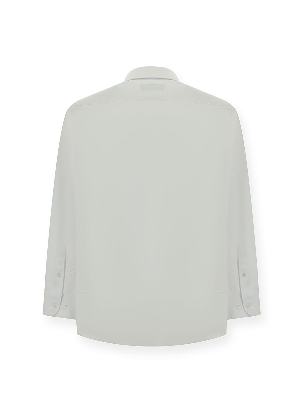 Beyaz Uzun Kol Slim Fit Klasik Yaka Oxford Pamuklu Kolay Ütülenebilir Büyük Beden Gömlek-6