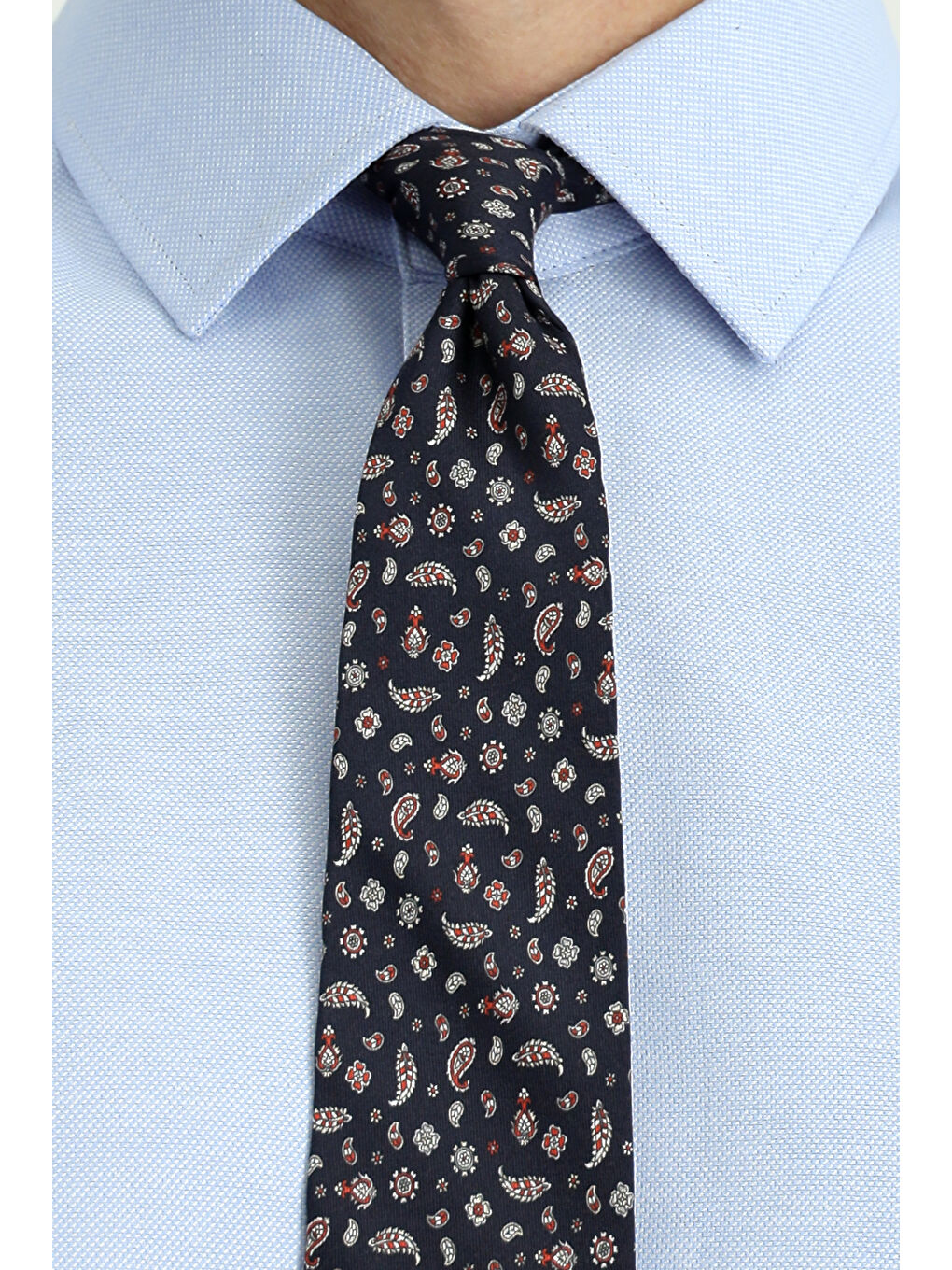 Mavi Uzun Kol Slim Fit Klasik Yaka Oxford Pamuklu Kolay Ütülenebilir Büyük Beden Gömlek-4