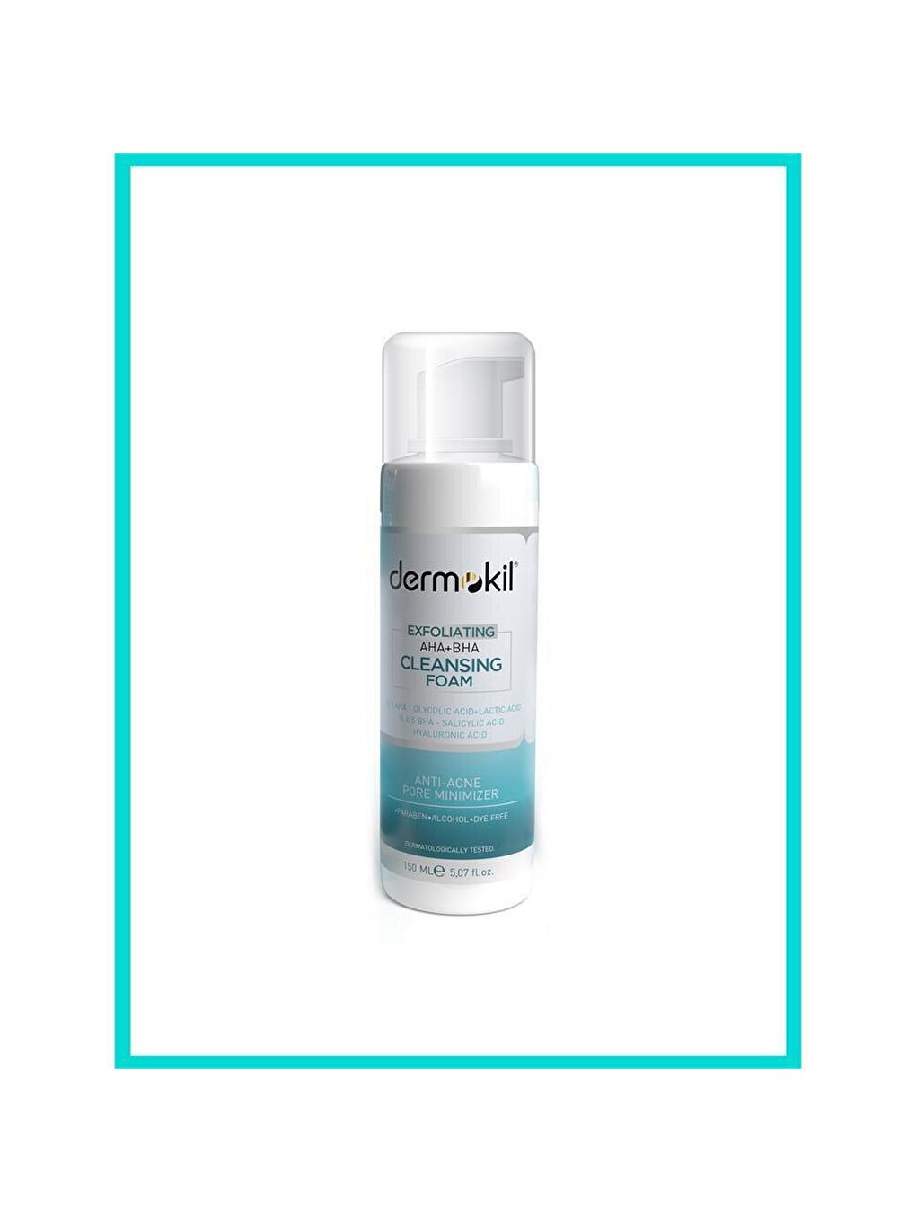 DERMOKIL Beyaz-Pudra Exfoliating Aha+Bha Niacinamide Yüz Temizleme Köpüğü 150 ml