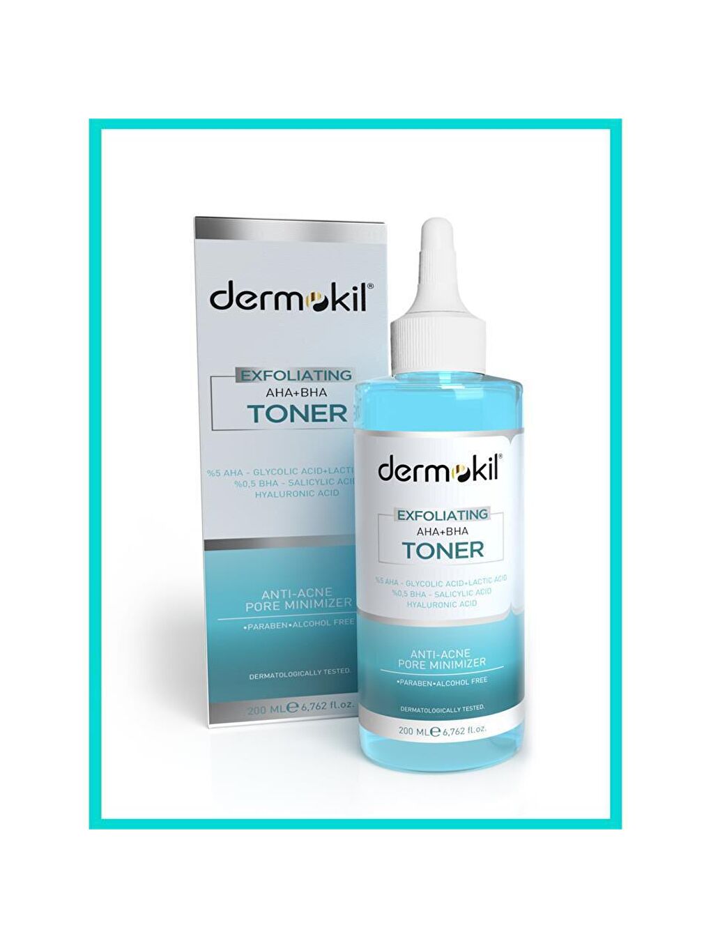 DERMOKIL Beyaz-Pudra Exfoliating Aha+Bha Niacinamide Tonik 200 ml