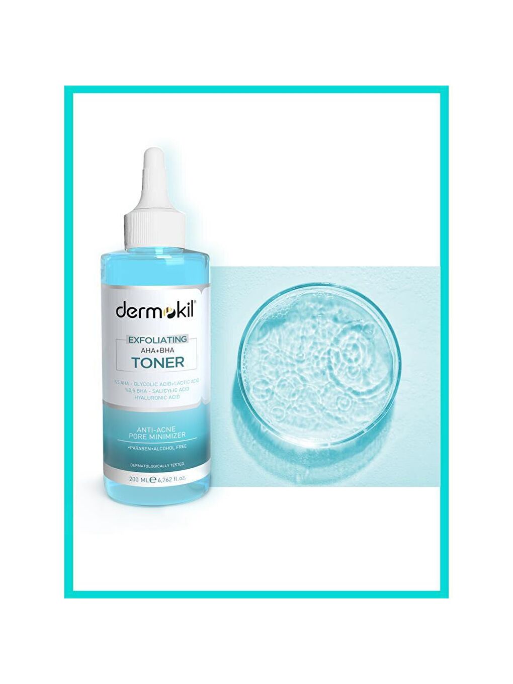 DERMOKIL Beyaz-Pudra Exfoliating Aha+Bha Niacinamide Tonik 200 ml - 2