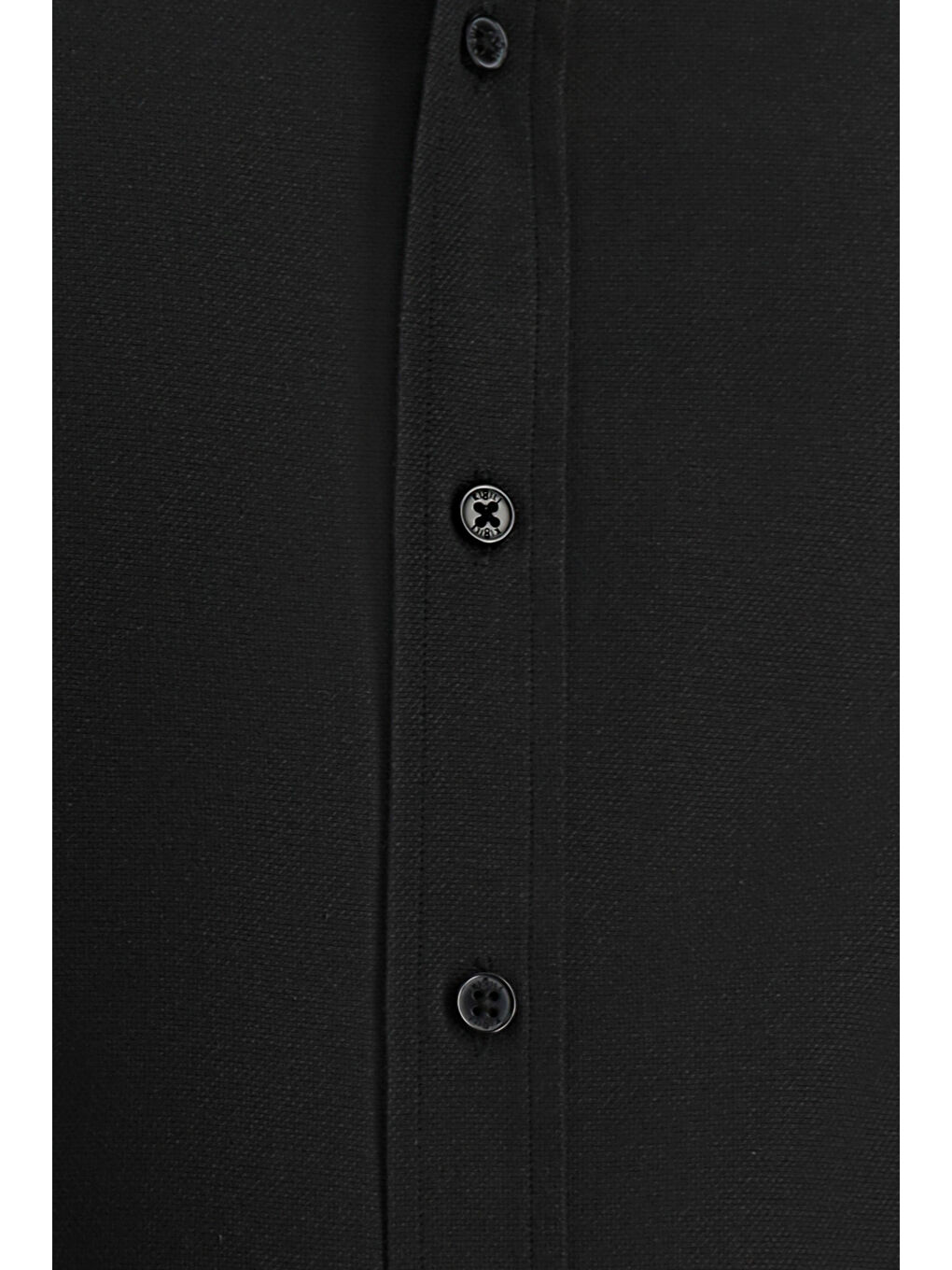 Siyah Uzun Kol Slim Fit Düğmeli Yaka Oxford Pamuklu Kolay Ütülenebilir Büyük Beden Gömlek-4
