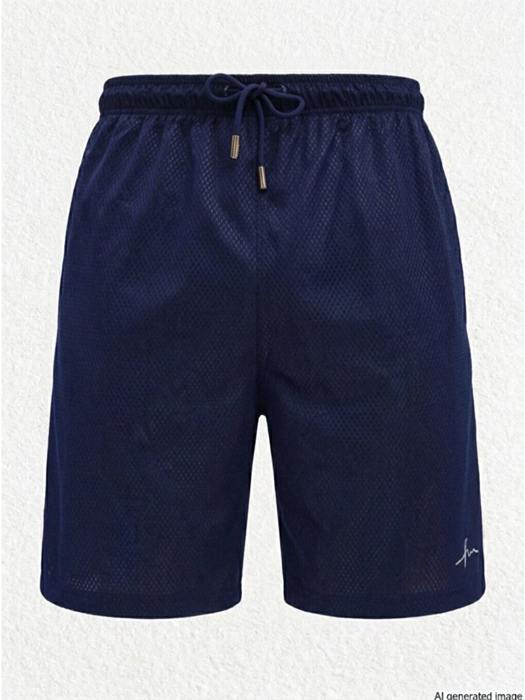 Dokulu Kumaş Lacivert Erkek Kısa Havuz Ve Deniz Şortu 5032