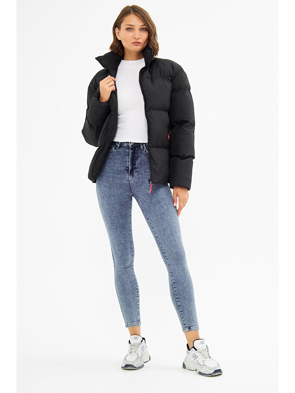 Siyah Şişme Mont-4