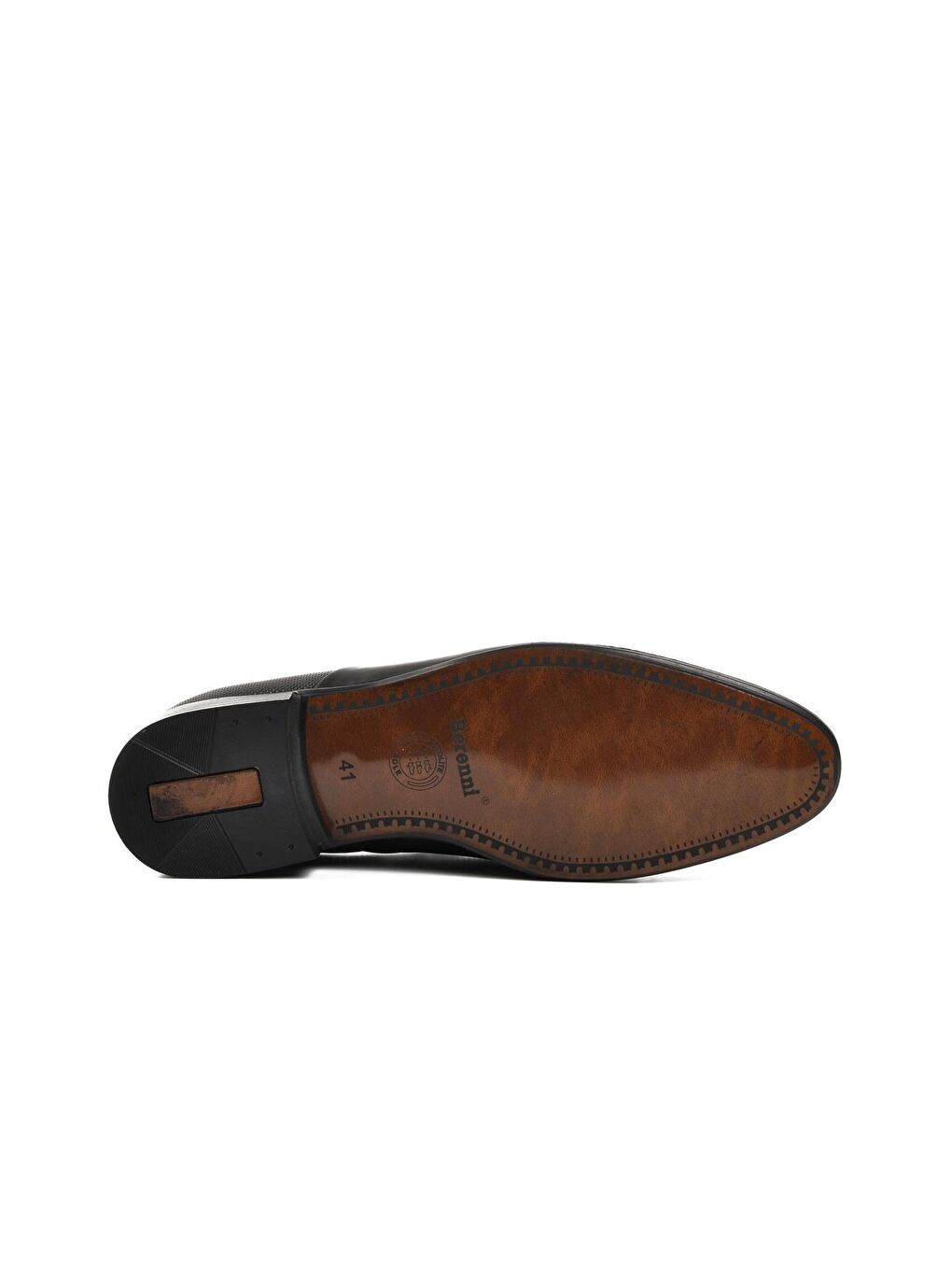 Berenni 378 Siyah Hakiki Deri Erkek Klasik Ayakkabı-4