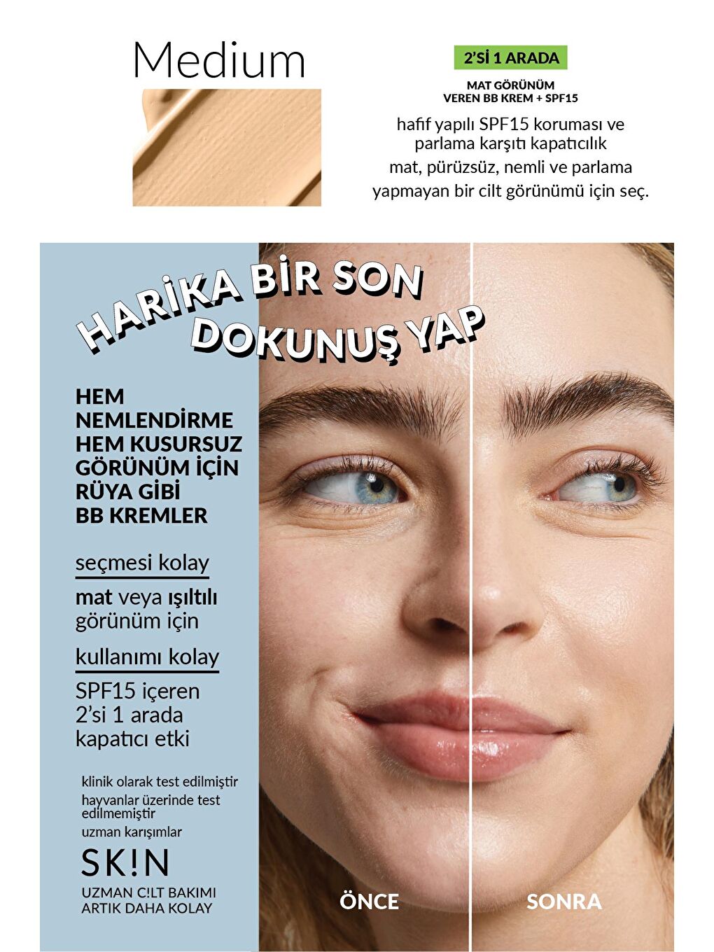 Nutra Effects Mat BB Krem 30 Ml. Medium-2