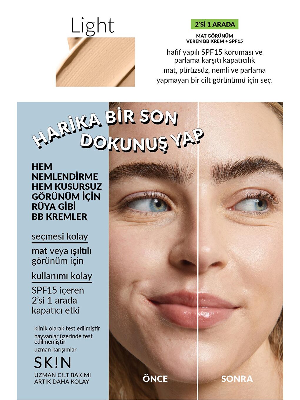 Nutra Effects Mat BB Krem 30 Ml. Light-2