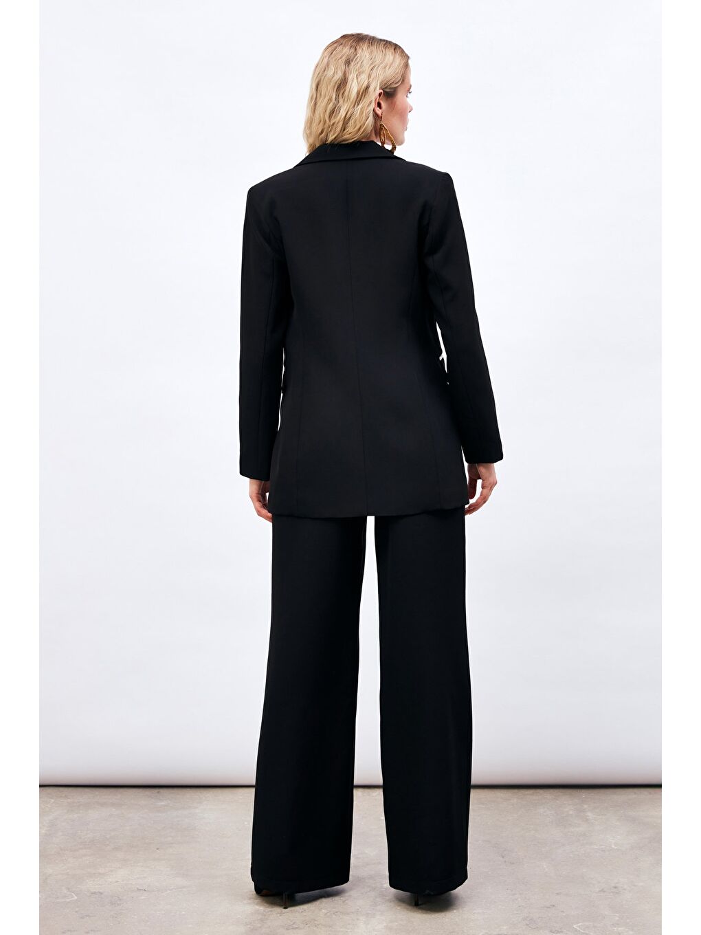 Kontrast Salaş Ceket - Siyah-3