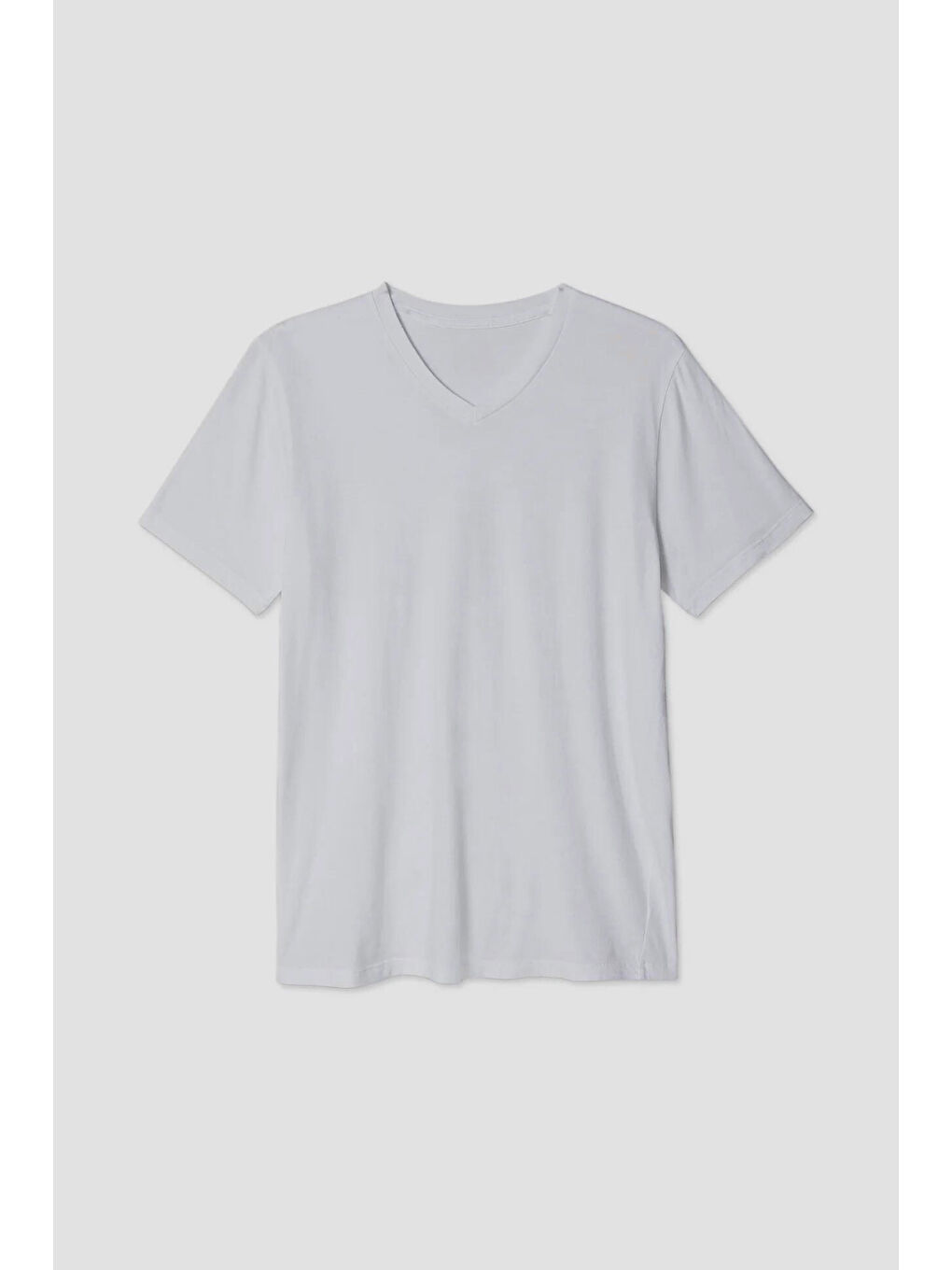 Gri Kadın V Yaka Tshirt SPR24TSK40