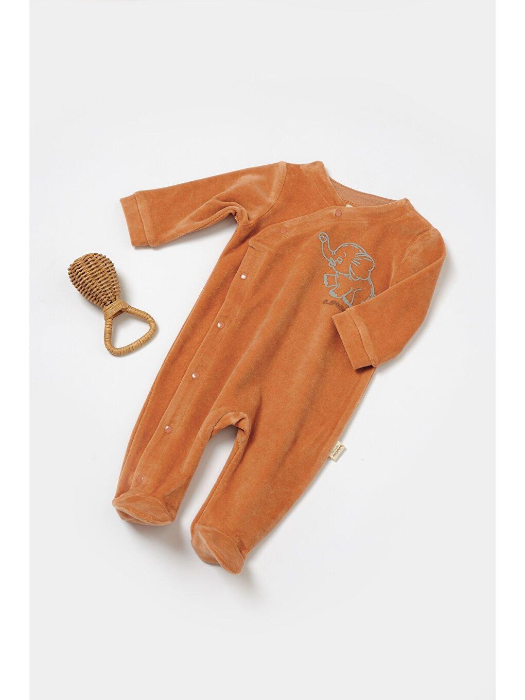 Kahverengi Kadife Patikli Tulum