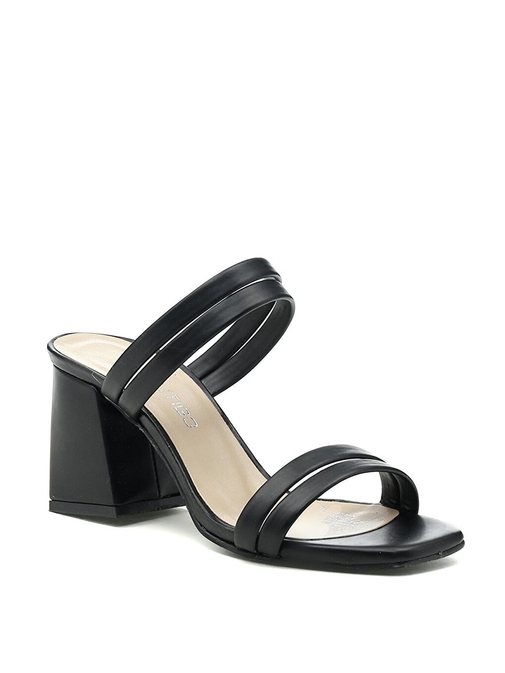 21S-465 2FX Siyah Kadın Topuklu Terlik-2