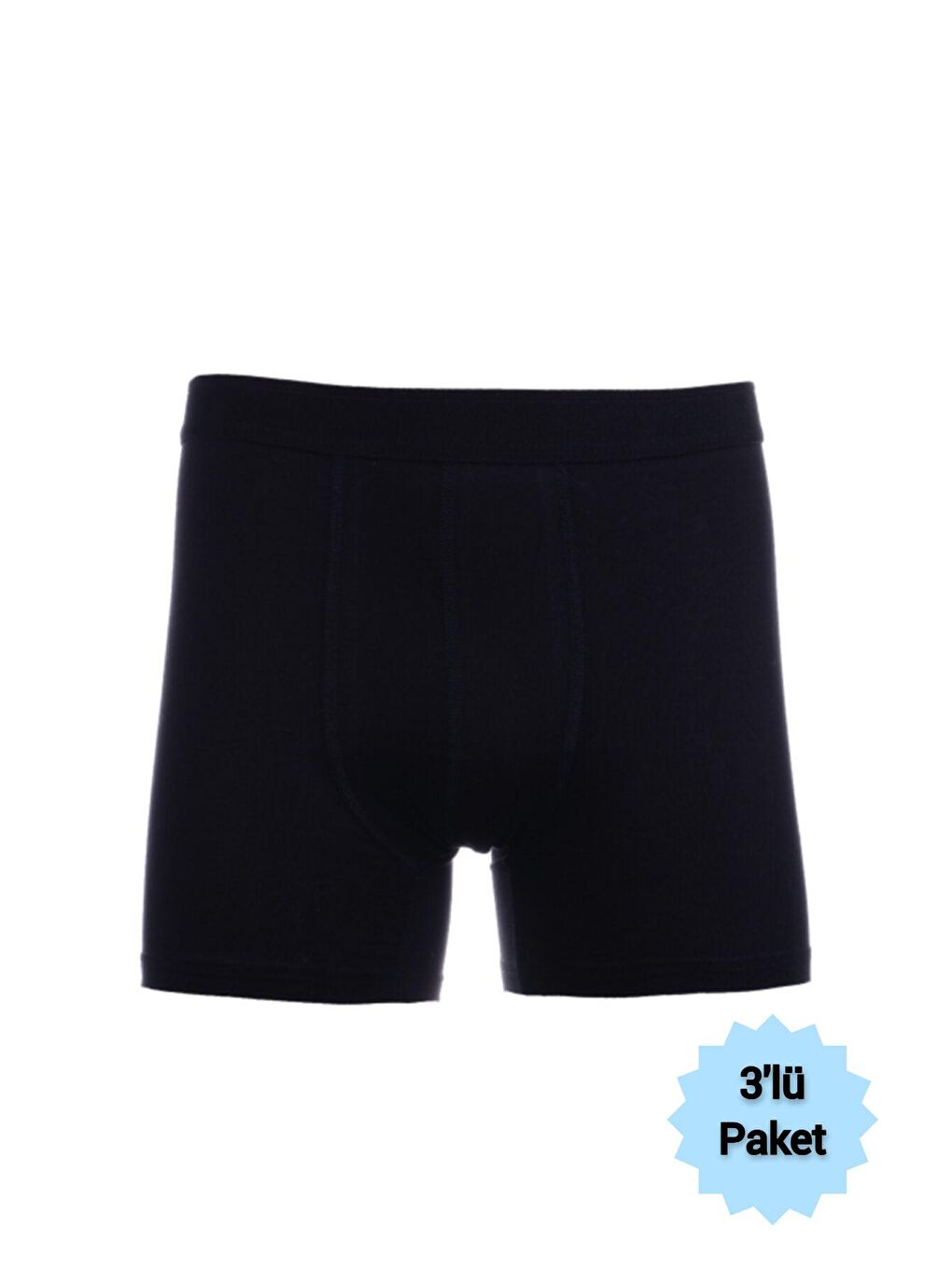 3'lü Erkek Siyah Modal Boxer