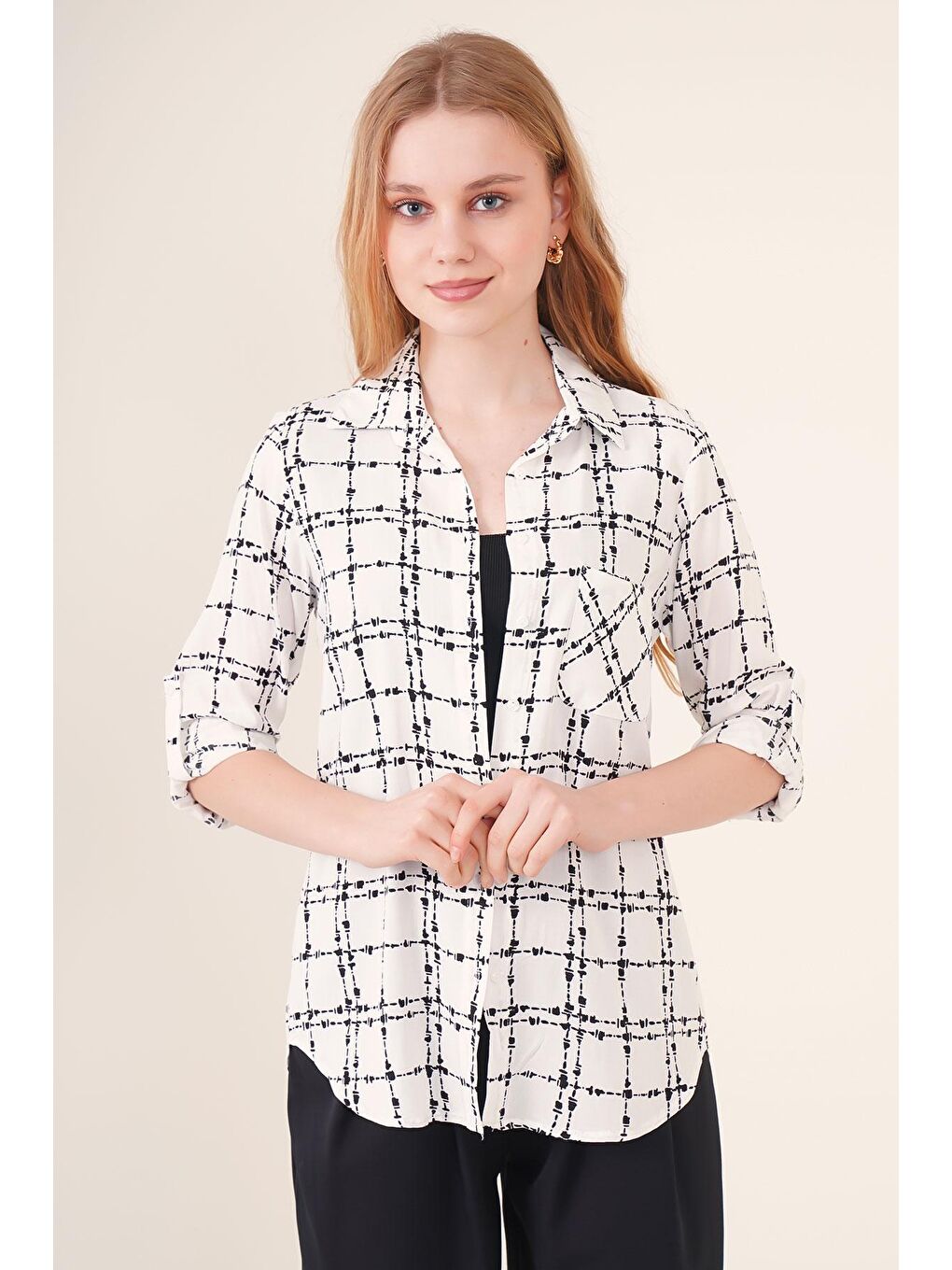 3639 TEK CEPLİ GÖMLEK - A.Beyaz