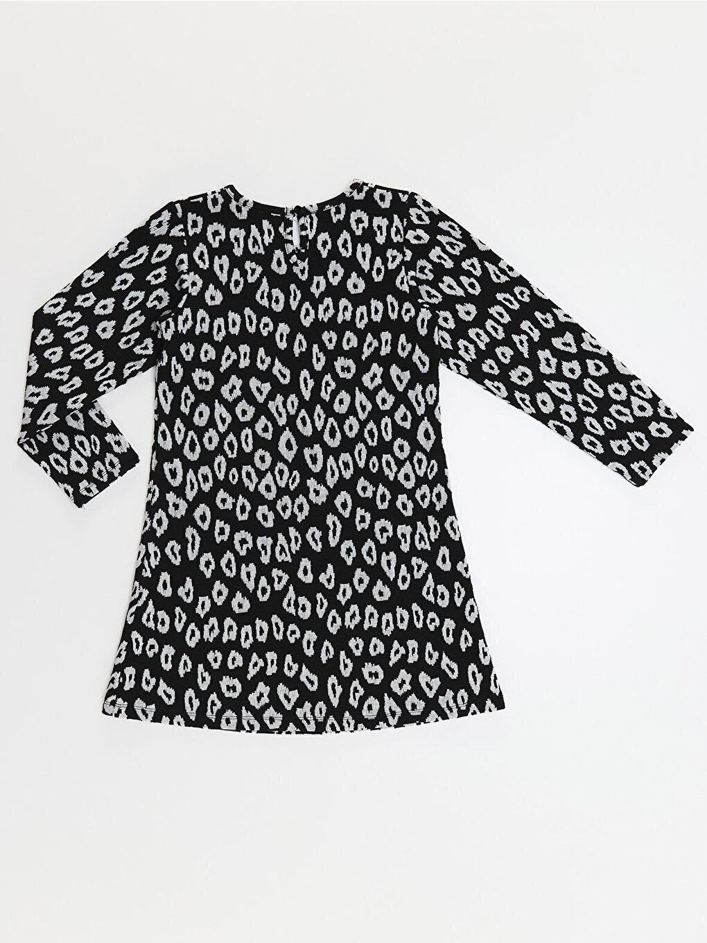 Karışık Çiçekli Kedi Kız Çocuk Elbise-3