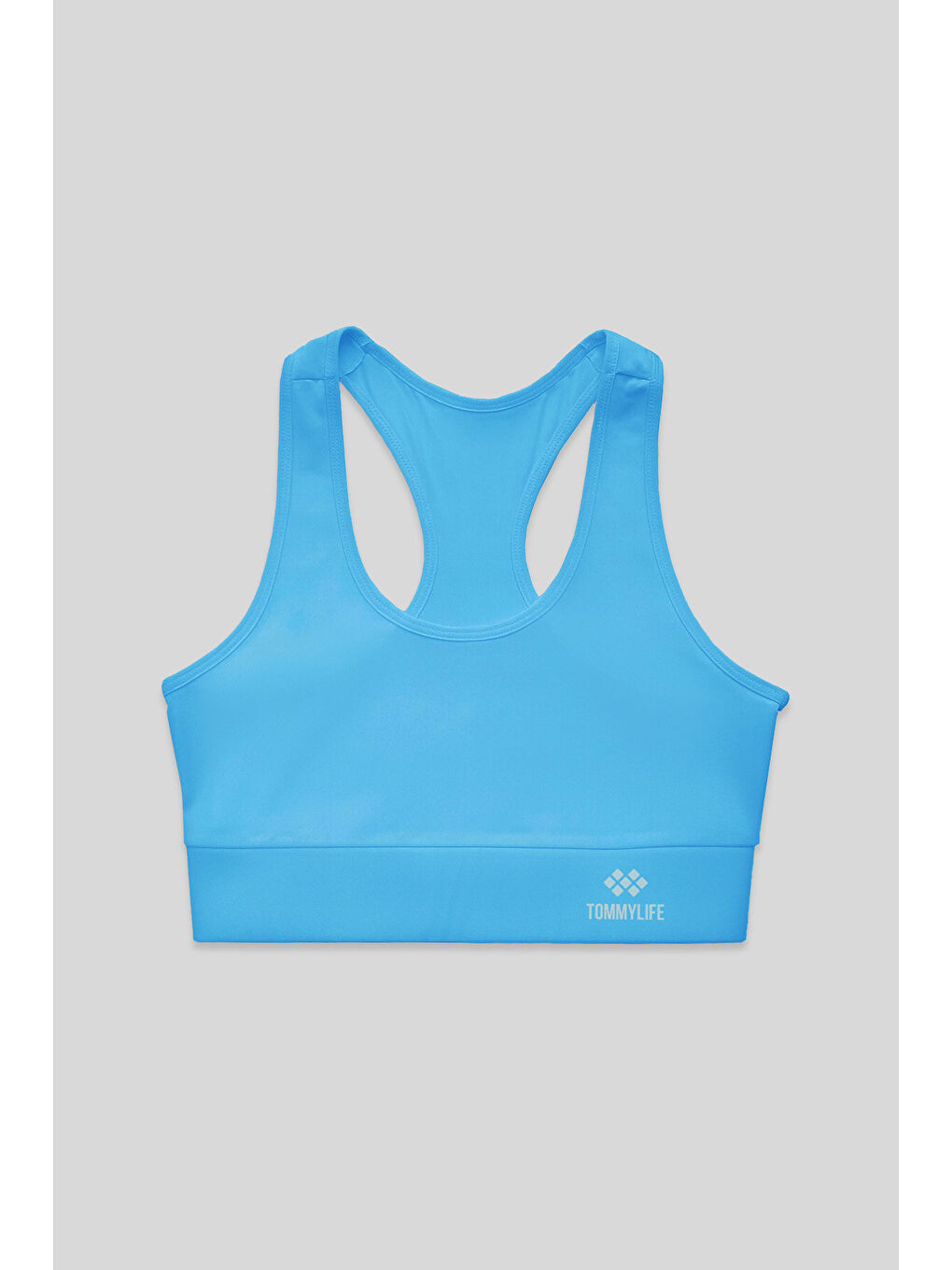 Turkuaz Sırt Detaylı Dar Kalıp U Yaka Kadın Spor Büstiyer - 97120