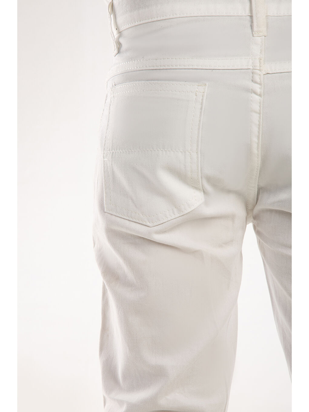 Beyaz Kids Slim Fit Erkek Çocuk Pantolon-4