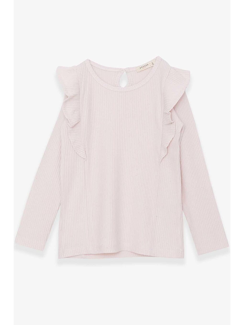 Ekru Kız Çocuk Bluz Fırfırlı Krem (6-12 Yaş)