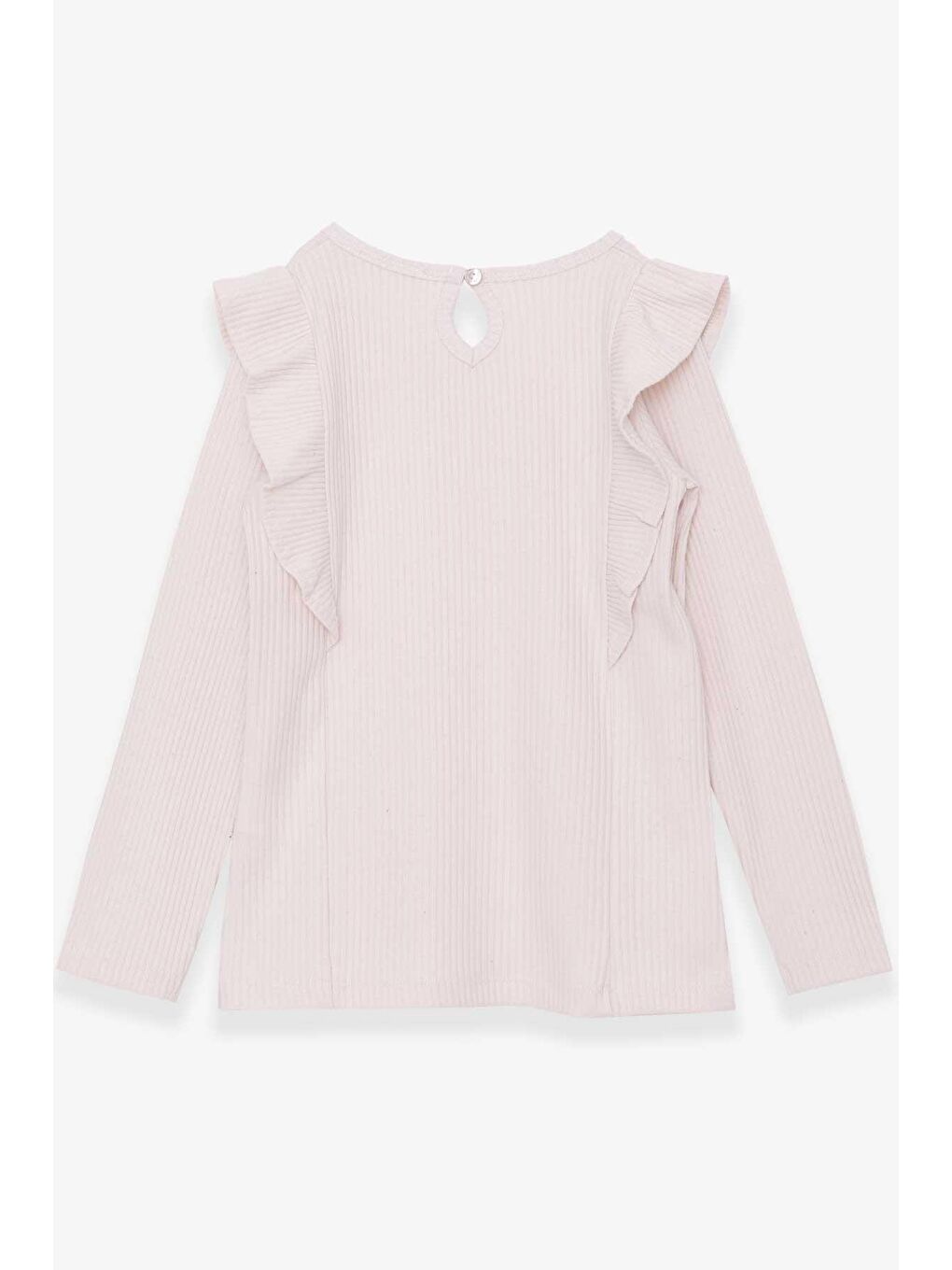 Ekru Kız Çocuk Bluz Fırfırlı Krem (6-12 Yaş)-1