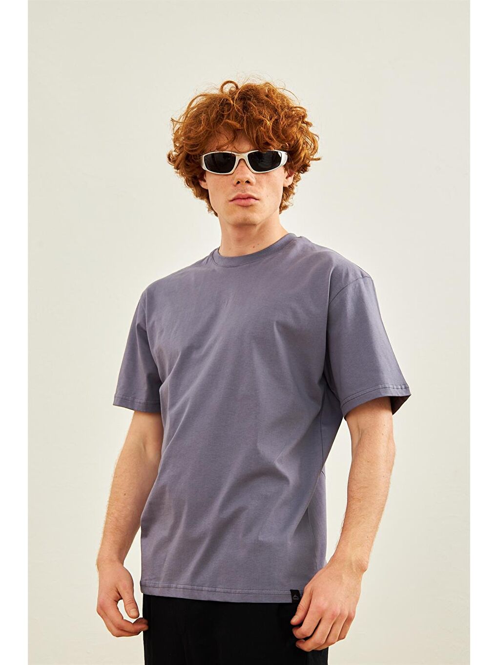 Danger Erkek Basic Oversize Tişört Antrasit