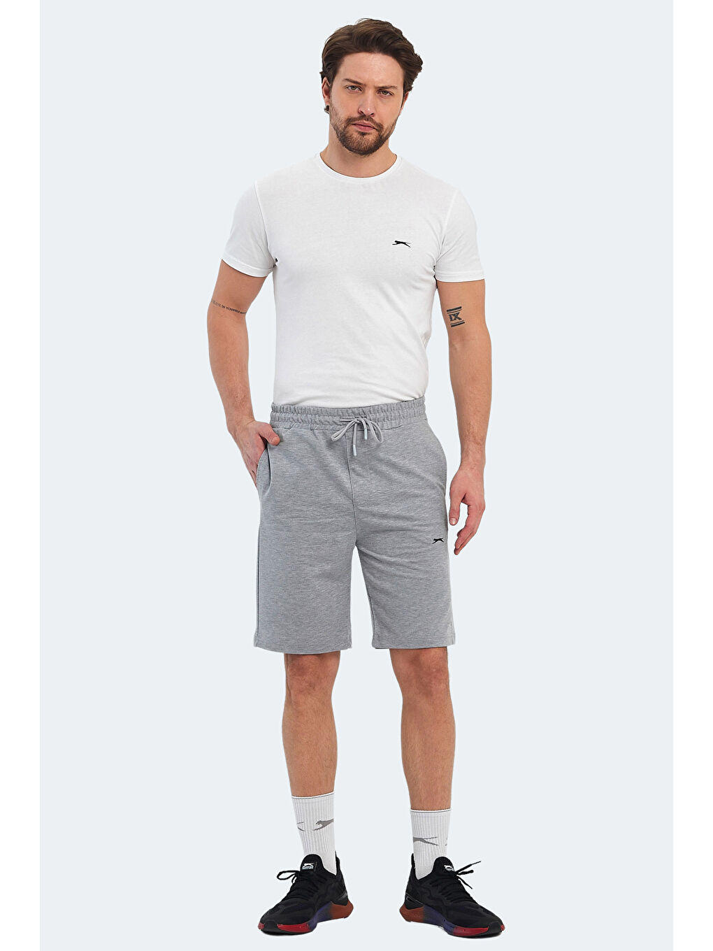 Erkek Şort Gri-6