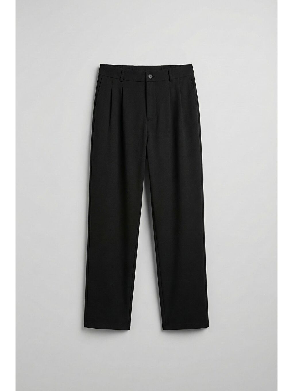 Baggy Fit Kumaş Erkek Pantolon Siyah-6