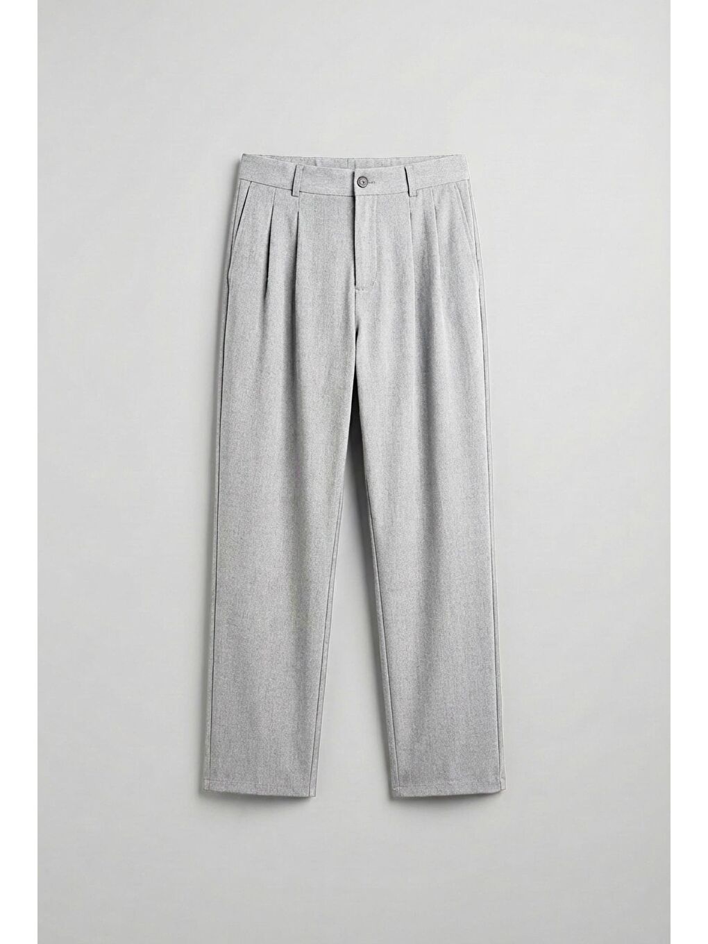 Baggy Fit Kumaş Erkek Pantolon Gri-5